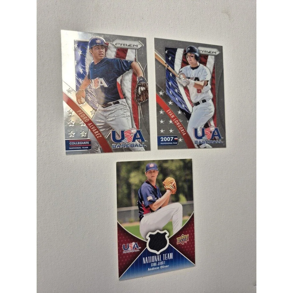 USA Baseball Card Lot Panini Prizm Pedro Alvarez Evan Longoria + Andrew...